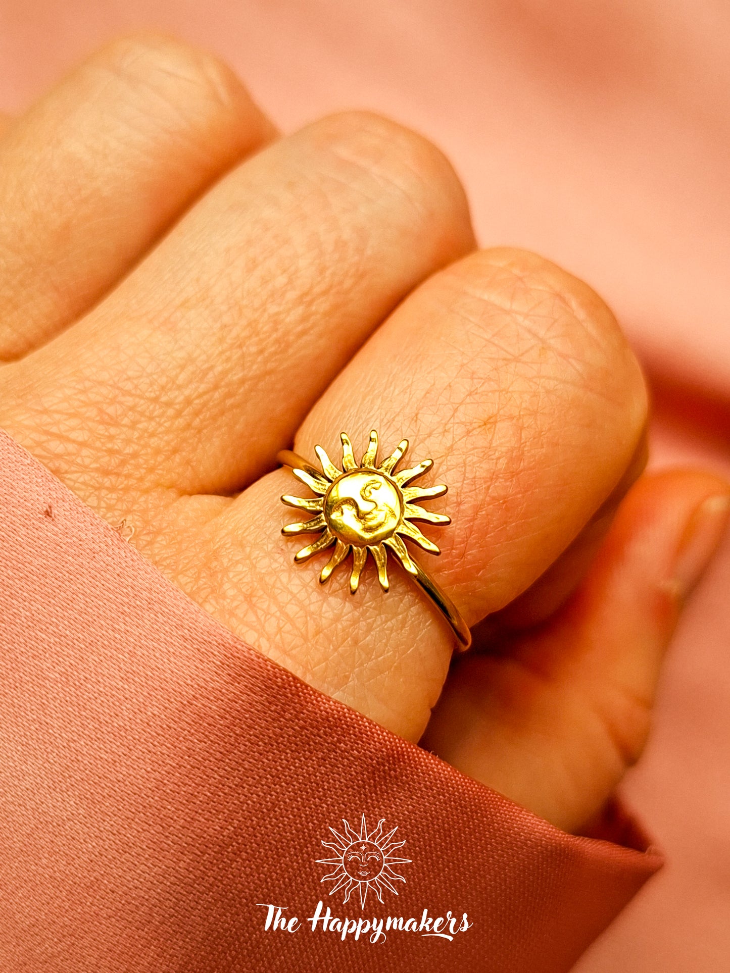 Ring stainless steel ☀ vintage sun