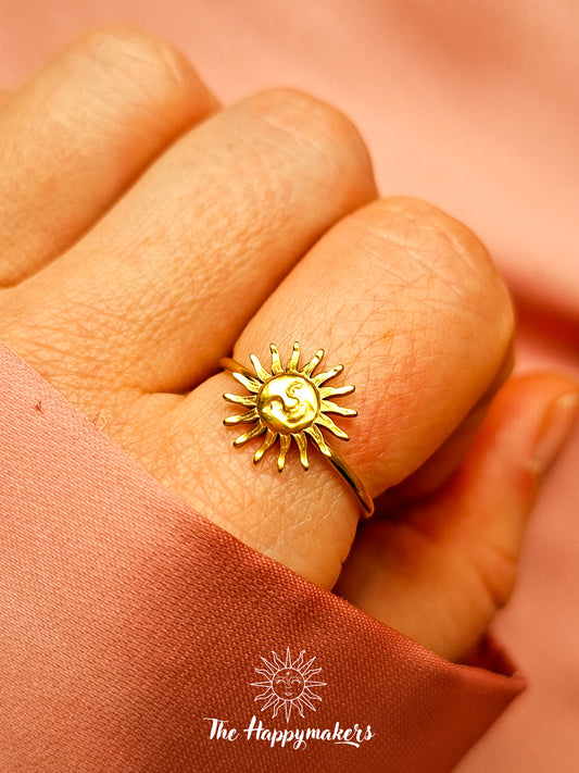 Ring stainless steel ☀ vintage sun