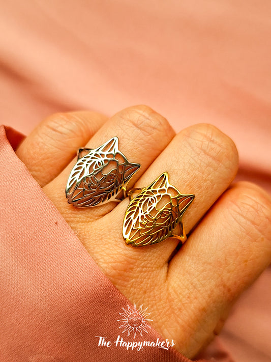 Ring stainless steel ☀ wolf