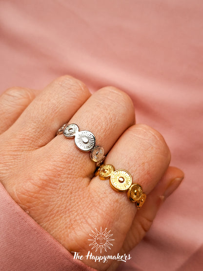 Ring stainless steel ☀ boho rounds