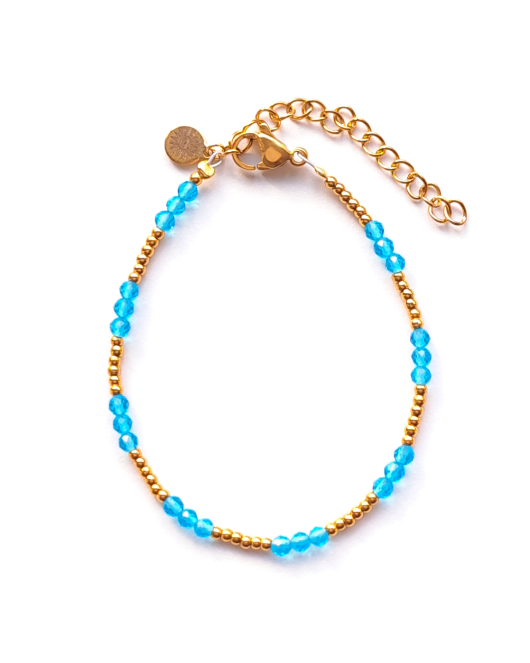 Colorfull bracelet touch of light blue