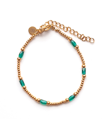 Colorfull bracelet minimalistic green tube