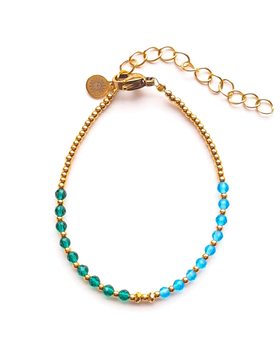 Colorfull bracelet green & blue