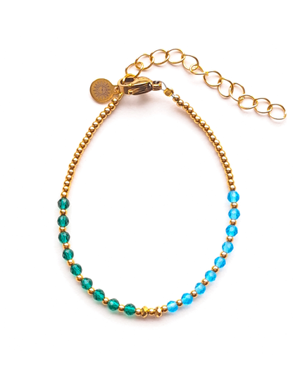 Colorfull bracelet green & blue