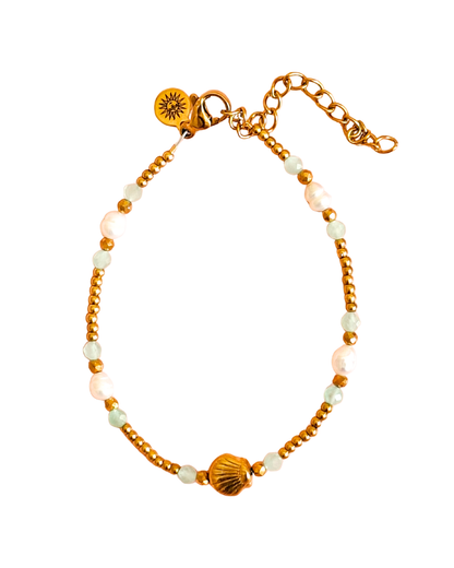 Boho beach bracelet kauri shell