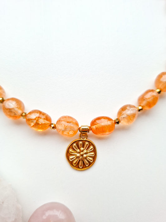 Chunky kralen ketting met bedel