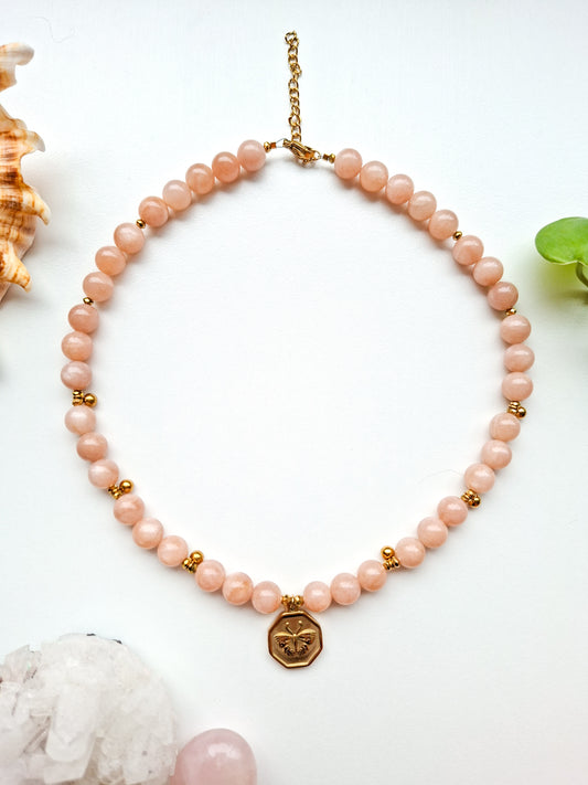 Chunky kralen ketting met bedel
