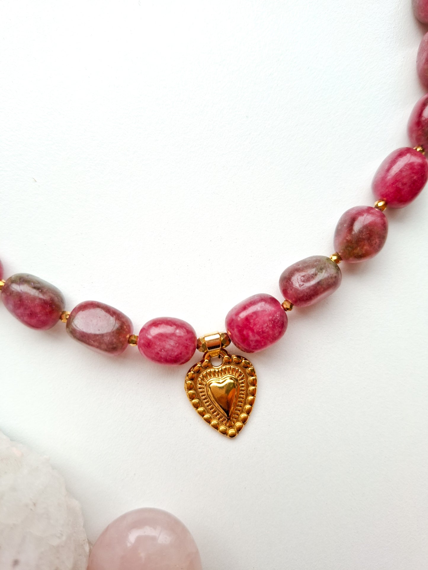Chunky kralen ketting met bedel