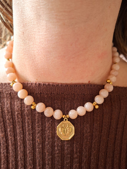 Chunky kralen ketting met bedel
