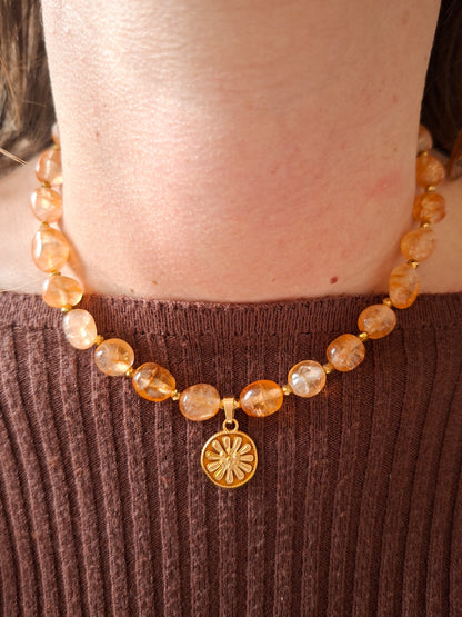 Chunky kralen ketting met bedel