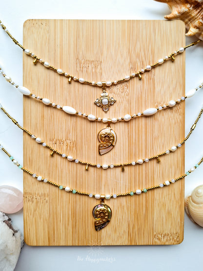 One of a kind abalone shell charm necklace