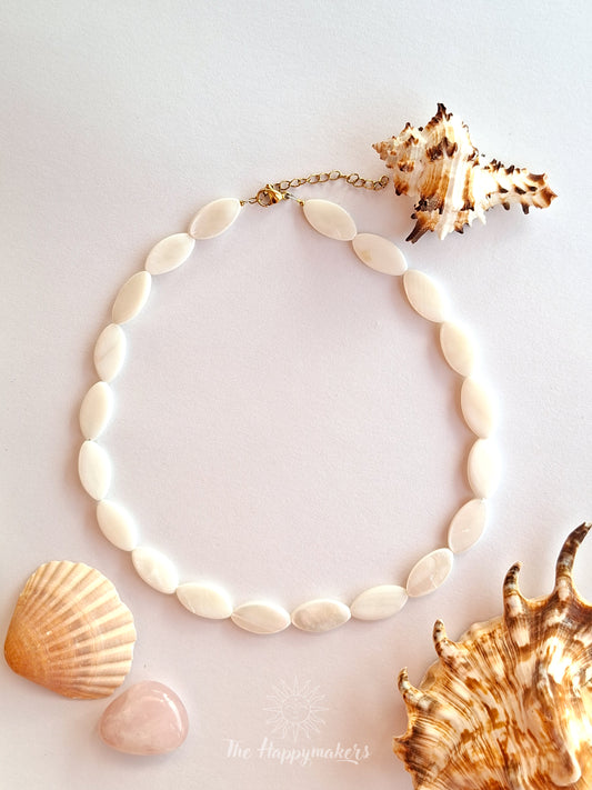 One of a kind real shell beads necklace