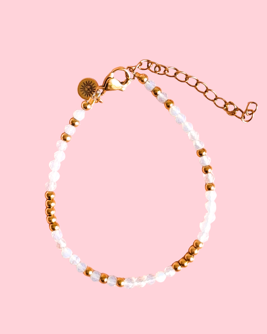 Boho beach bracelet opaline