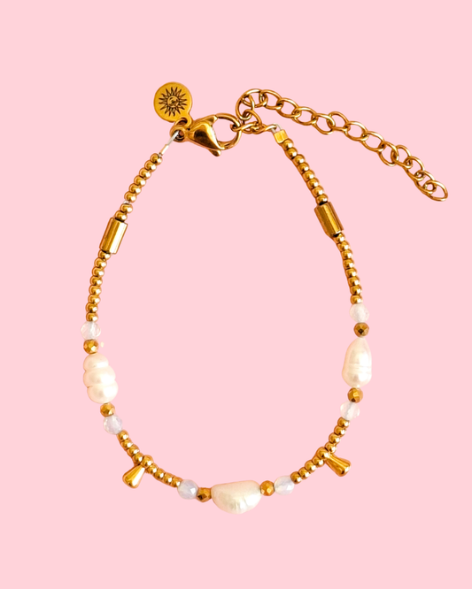 Boho beach bracelet boho pearl