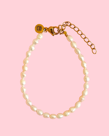 Boho beach bracelet classic small pearl
