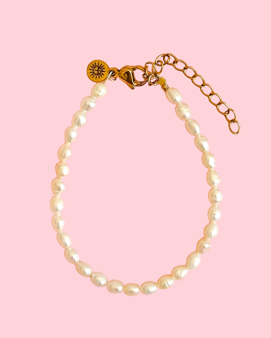 Boho beach bracelet classic small pearl