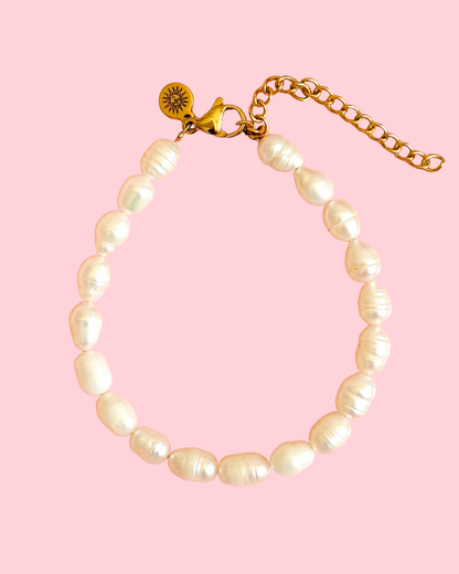 Boho beach bracelet classic big pearl