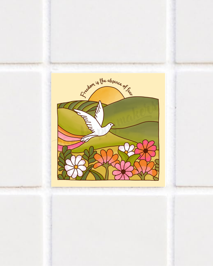 Happy tile sticker ☀ freedom