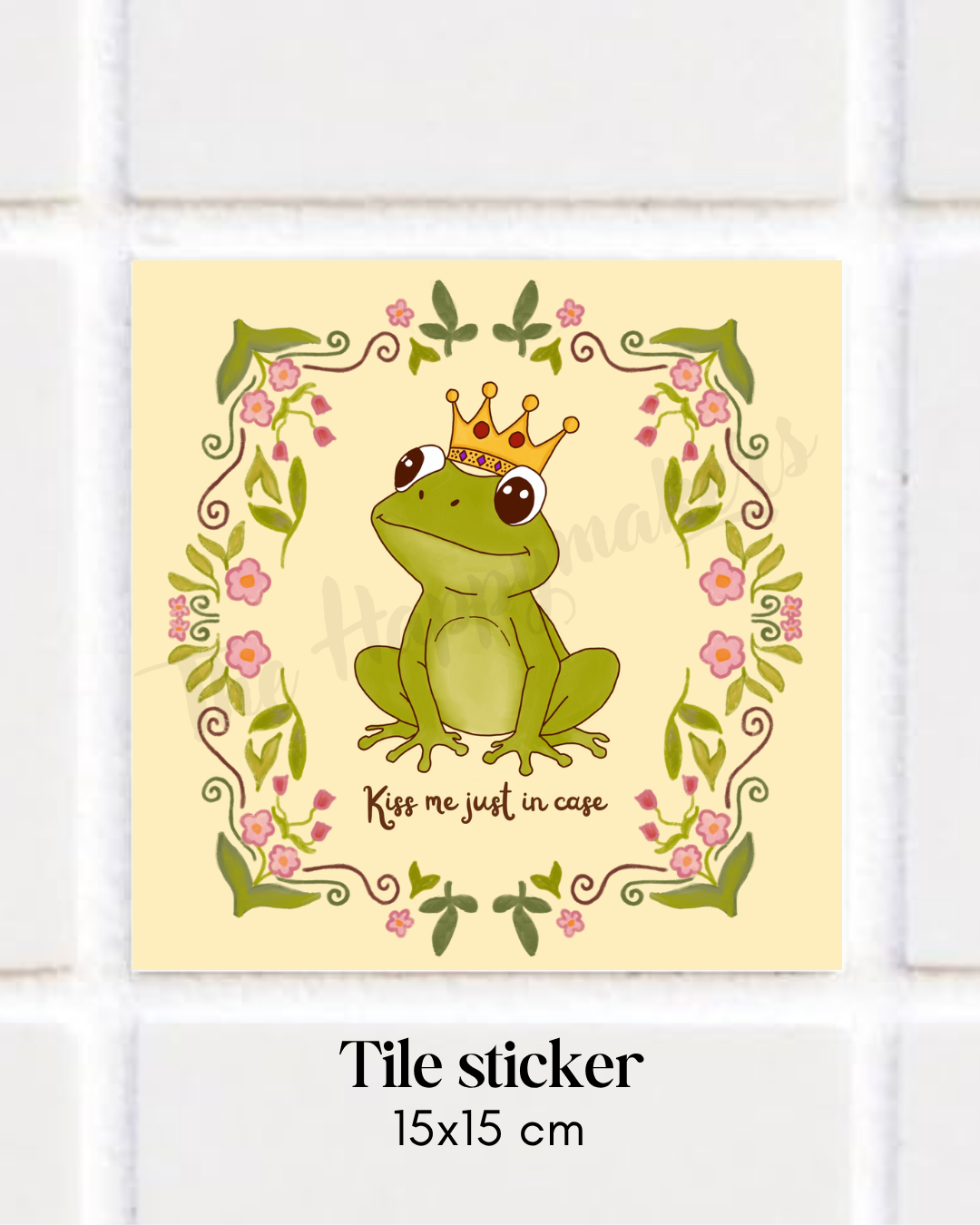 Happy tile sticker ☀ kiss me just in case
