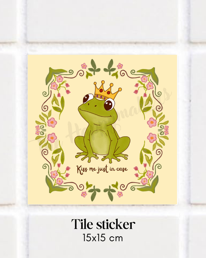 Happy tile sticker ☀ kiss me just in case