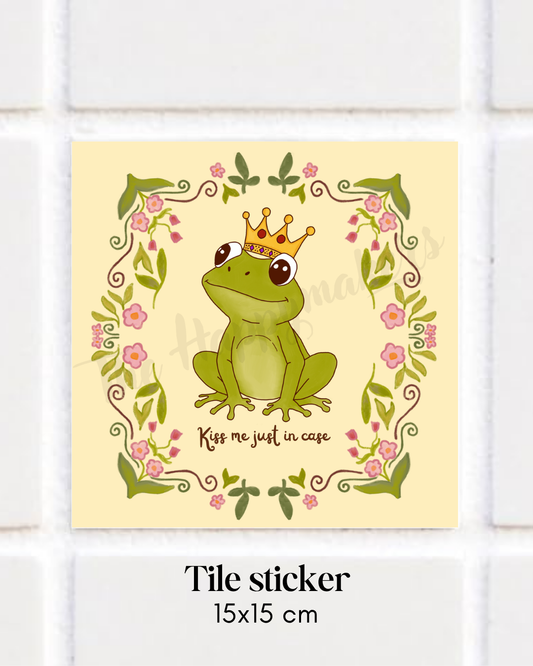 Happy tile sticker ☀ kiss me just in case