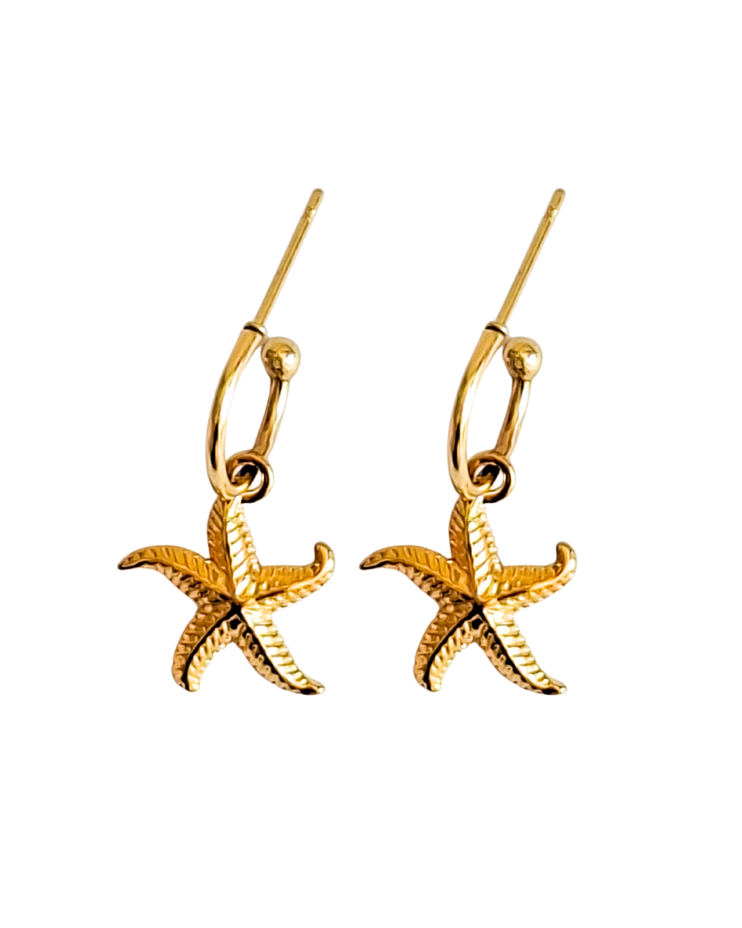 Earring hoops starfish
