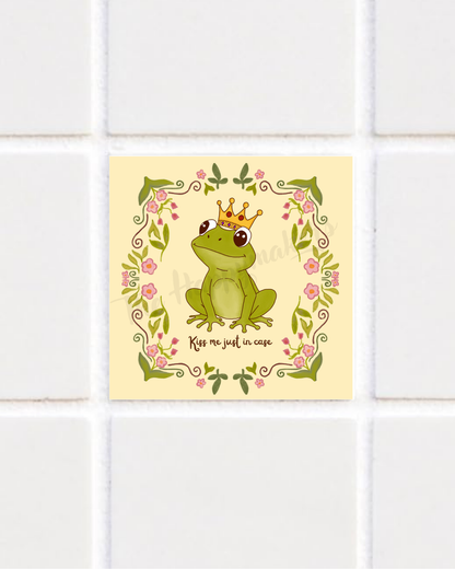 Happy tile sticker ☀ kiss me just in case