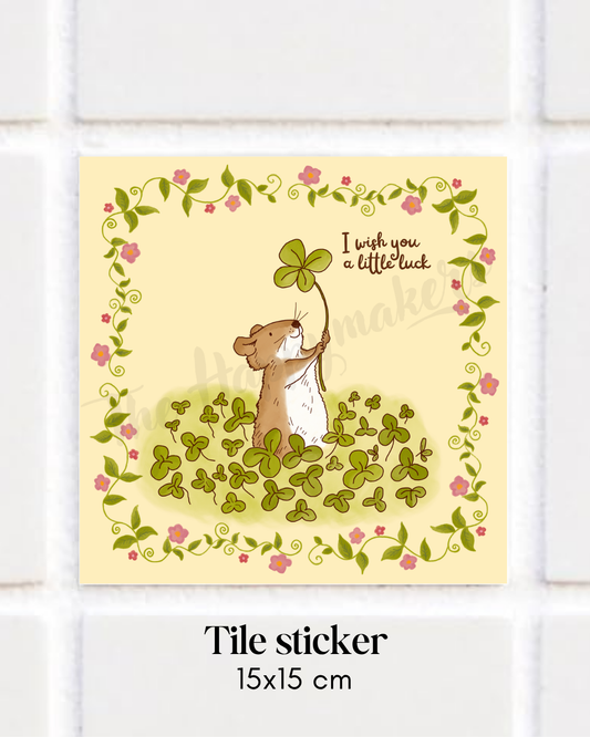 Happy tile sticker ☀ i wish you a little luck