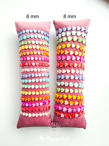 Armband schelphartjes 8mm