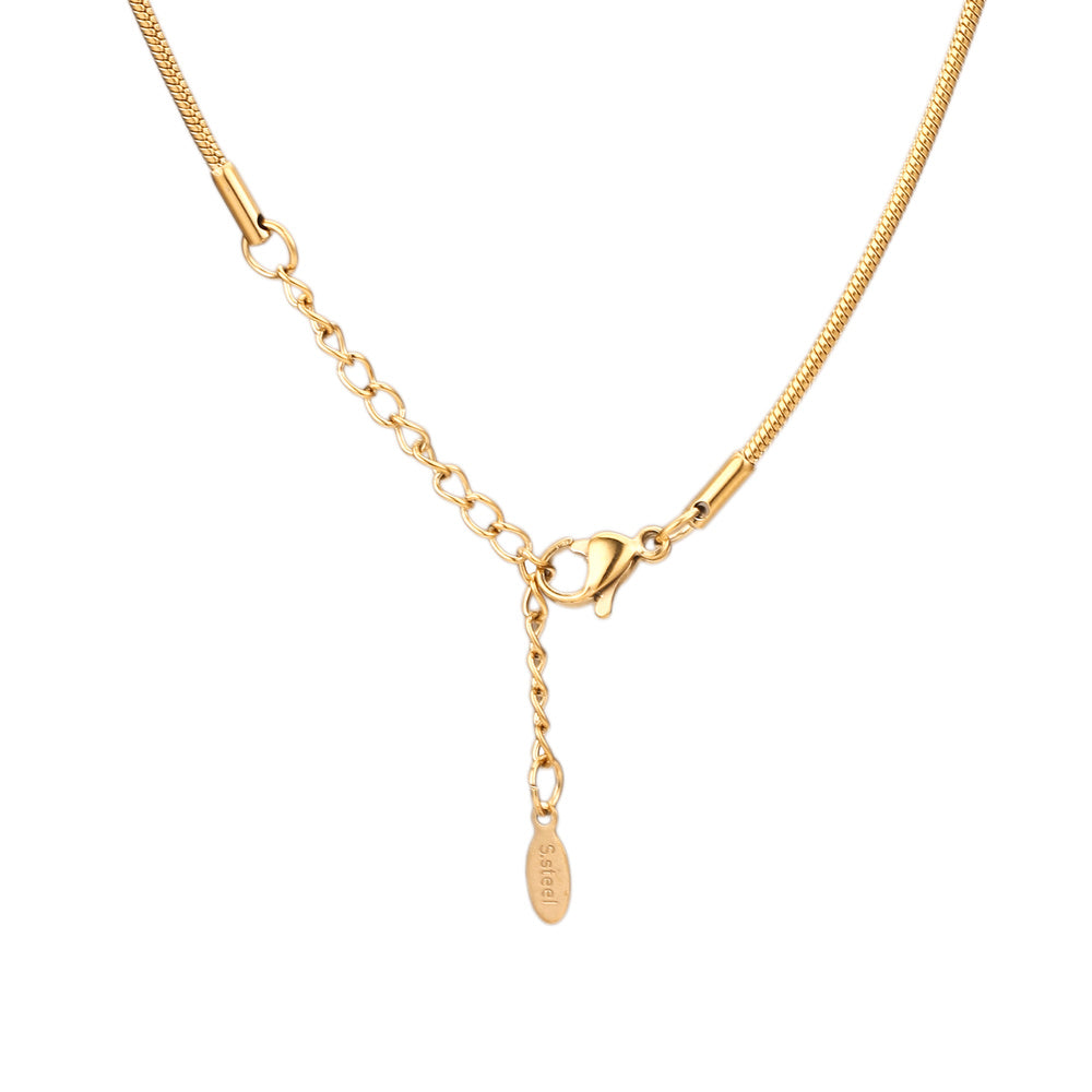 Basic ketting stainless steel goud & zilver snake