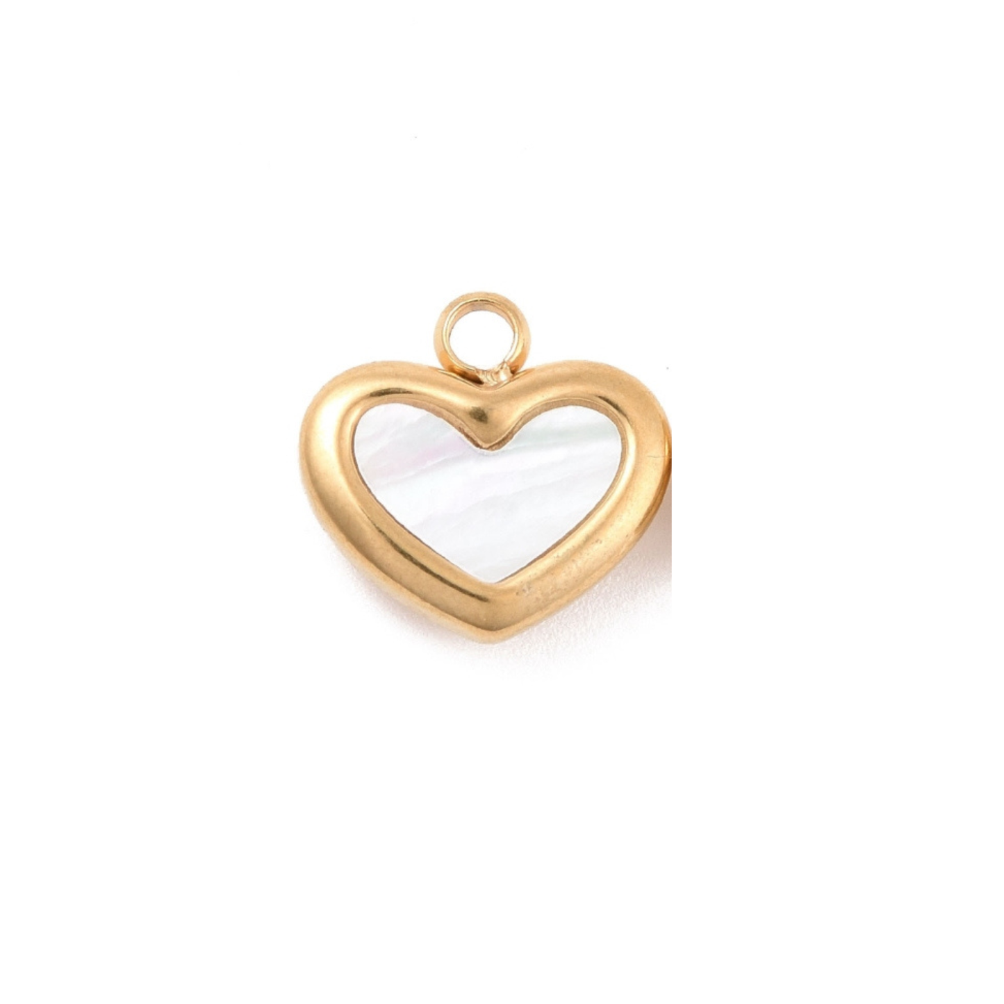 Bedel + ketting ☀ tiny white heart