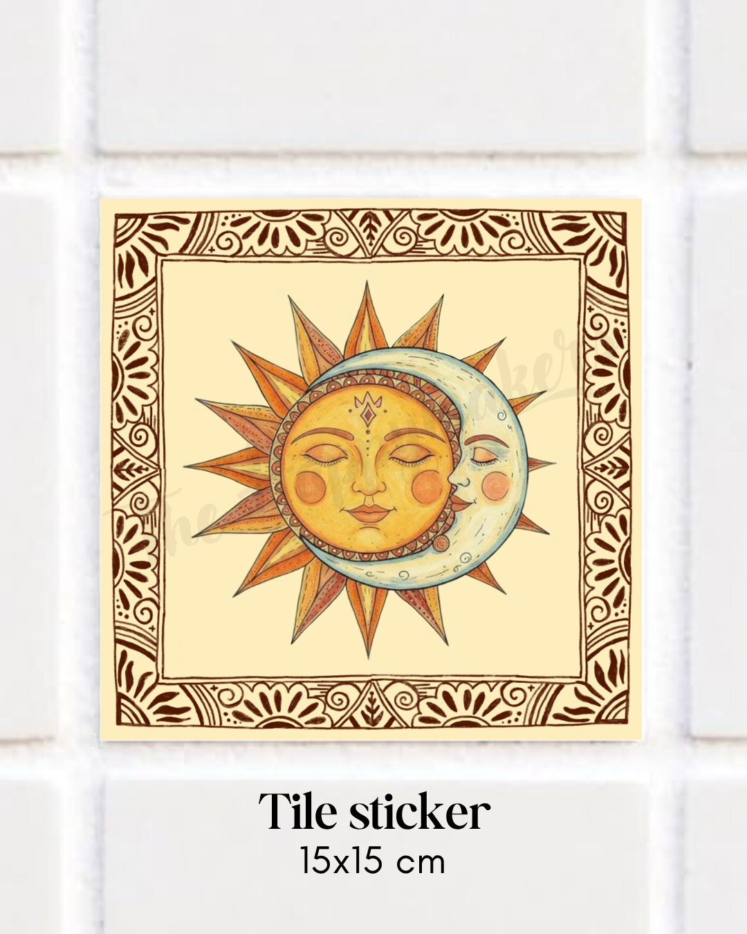 Happy tile sticker ☀ sun & moon