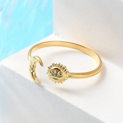 Ring stainless steel ☀ moon & sun