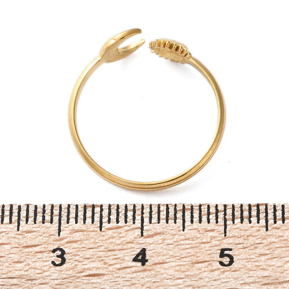 Ring stainless steel ☀ moon & sun