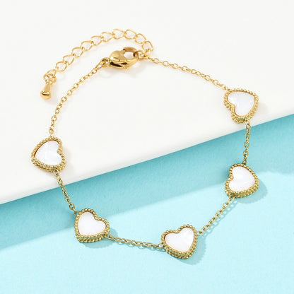Armband ☀ white hearts
