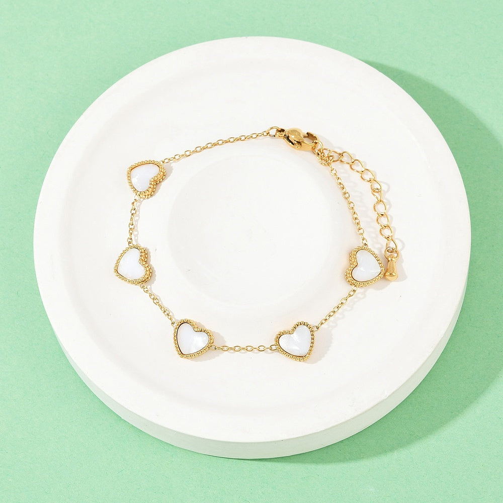 Armband ☀ white hearts