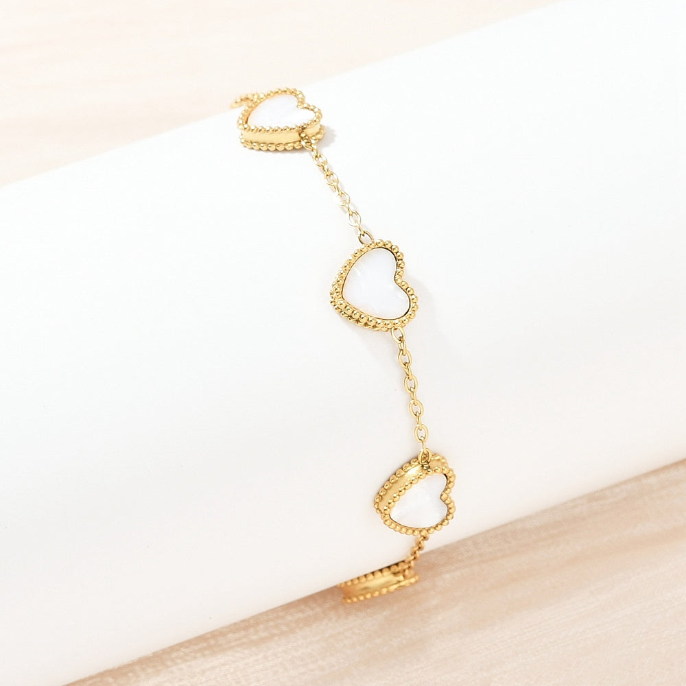 Armband ☀ white hearts