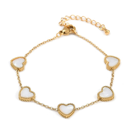 Armband ☀ white hearts