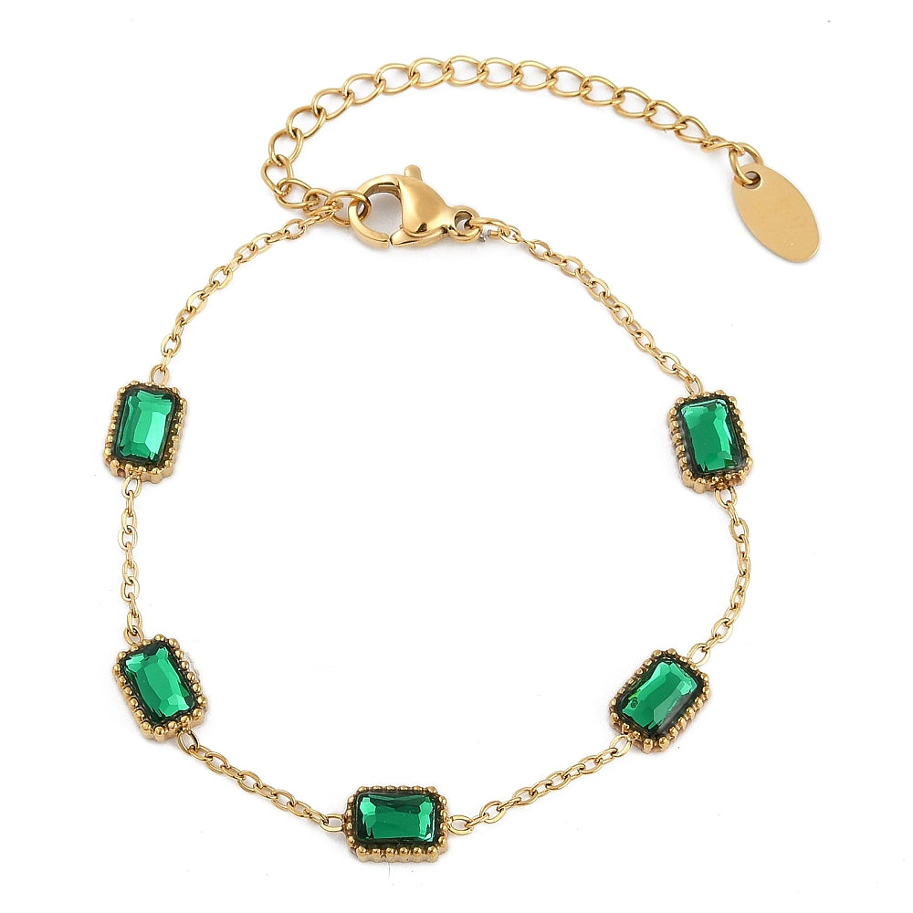 Armband ☀ green zirconia