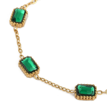 Armband ☀ green zirconia