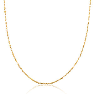 Basic ketting stainless steel 40+5cm goud & zilver