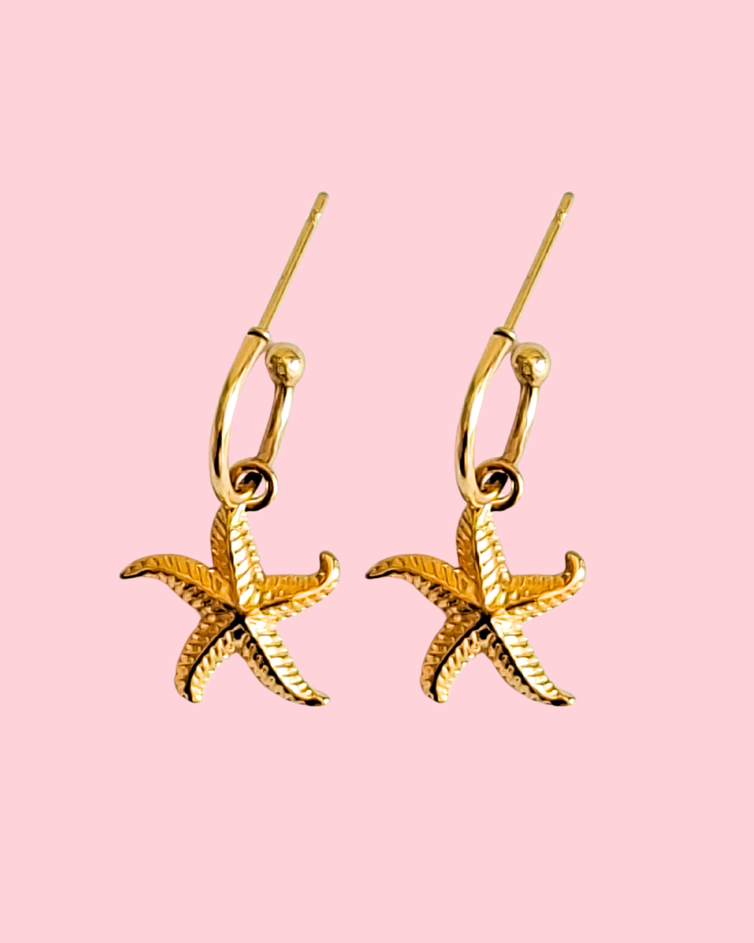 Earring hoops starfish