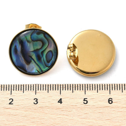 Studs stainless steel & abalone, boho beach