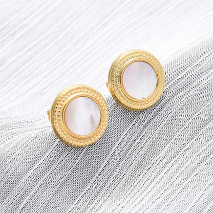 Studs stainless steel schelp boho beach