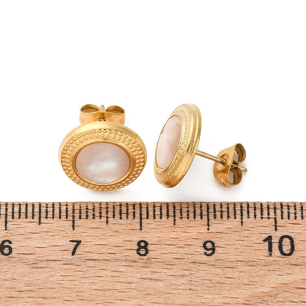 Studs stainless steel schelp boho beach