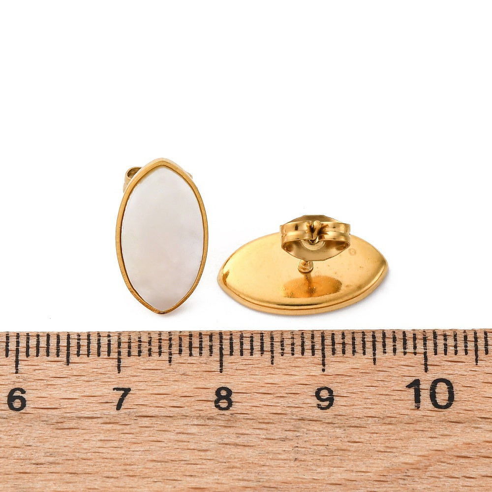 Studs stainless steel schelp boho beach