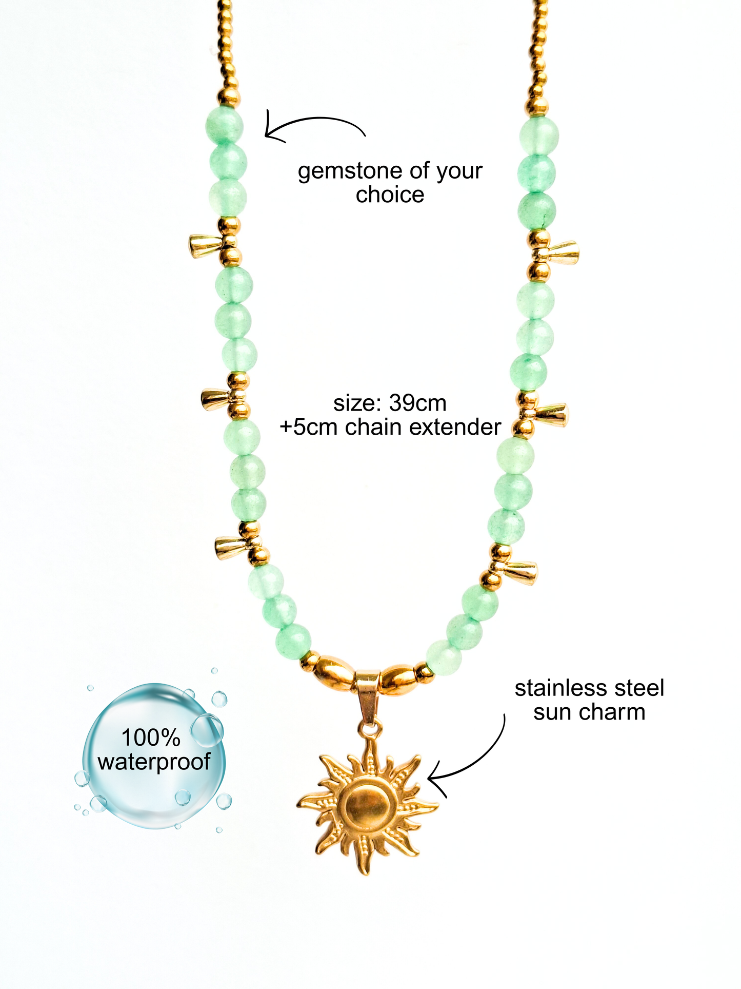 Ketting edelsteen ☀ sun