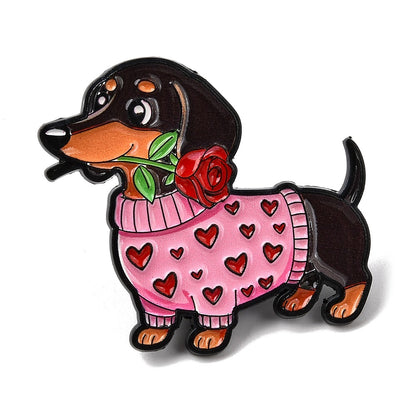 Pin ☀ dog with a rose
