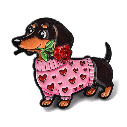Pin ☀ dog with a rose