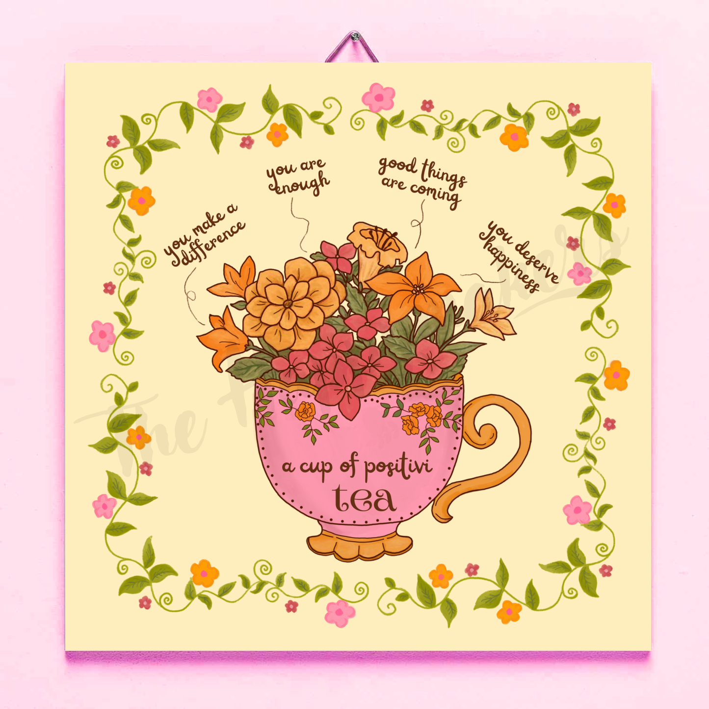 Happy tile ☀ a cup of positivi-tea